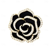 preiswerte Anstecker und Broschen-Broschen Klassisch Retro Blume Mode Brosche Schmuck Schwarz Für Hochzeit Party Geschenk Verlobung Abschlussball Festival