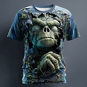男性用 3D印刷 ゾンビ 3D Tシャツ 半袖 Tシャツ 3Dプリント クルーネック シャツ 誇張された デザイナー ホラー パーティー ストリート 祝日 ダークブルー 夏 春 オールシーズン 衣類 S M L XL XXL XXXL お買い得  頭蓋骨と骨-男性用 3D印刷 ゾンビ 3D Tシャツ 半袖 Tシャツ 3Dプリント クルーネック シャツ 誇張された デザイナー ホラー パーティー ストリート 祝日 ダークブルー 夏 春 オールシーズン 衣類 S M L XL XXL XXXL