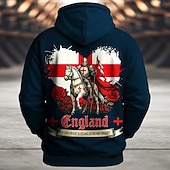 Férfi Zászló UK Kapucnis felsőrész Pulóver Sportok Divat Terített nyak Szabadtéri Iroda Utcai öltözék Fekete Fehér Zsinór 3D Ősz Tél Tervező olcso Zászlóminta-Férfi Zászló UK Kapucnis felsőrész Pulóver Sportok Divat Terített nyak Szabadtéri Iroda Utcai öltözék Fekete Fehér Zsinór 3D Ősz Tél Tervező