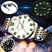 cheap Quartz Watches-The New Stainless Steel Digital Large Dial Fashionable Men'S Business Watch With Ipx7 Water Resistance Luminous Calendar Day Display Casual Quartz Watch Simple And Versatile Men'S Sports Wristwatch