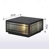 Недорогие Постовый свет-Водонепроницаемые наружные светильники-колонны, уличные светильники-колонны, квадратные светильники-колонны со степенью защиты IP65, уличные водонепроницаемые светильники-колонны из алюминиевого