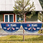 お買い得  250周年-1776-2026年 アメリカ建国250周年記念 半円形扇形旗、愛国的なアメリカ屋外旗バナー、家、ポーチ、庭、独立記念日の装飾用