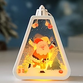halpa sisätilojen jouluvalot-1 kpl 13 * 10 cm jouluinen led-elektroninen kynttilä retro-tuulivalo riippuva lyhty sisä- ja ulkokäyttöön kokoontumispöytäilmakehä koristevalo pieni lehtivalo ag10 * 3 paristoa