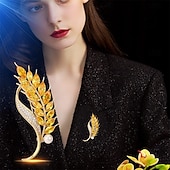 cheap Pins and Brooches-Brooches Classic Retro Floral Elegant Fashion Personalized Simple Brooch Jewelry White Yellow For Wedding Party Gift Engagement Prom Festival
