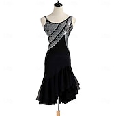 preiswerte Turnierkleid-Damen Latein Rhythmus Salsa Gesellschaftstanz Kleid Wettkampfkostüm Wettbewerb Modern Walzer Cha Cha Kleid
