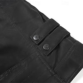 cheap Faux Leather Jackets-Men's Faux Leather Jacket Fleece Jacket Biker Jacket Motorcycle Jacket Vacation Daily Windproof Warm Patchwork Pocket Fall Winter Stripes Fashion Classic Stand Collar Regular Black Jacket