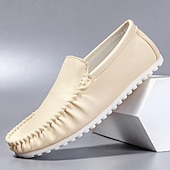 preiswerte Sneaker für Herren-Rote Slipper aus Kunstleder für Herren – leichte Freizeitschuhe für den Alltag und auf Reisen