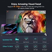 baratos Boxes de TV-Android 9.0 h96 máx. Bluetooth 4.0 4K RK3318 2 GB 16 GB