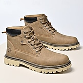 Недорогие Рабочие ботинки-Классические мужские рабочие ботинки для улицы – прочные ботинки на шнуровке с нескользящей подошвой и амортизирующей стелькой для строительства, сельского хозяйства и повседневной носки