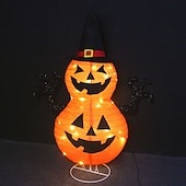 olcso Halloween szabadtéren-Tök Szellem Vezeték nélküli Üzemmód váltás Mindszentek napja AA akkumulátorok tápláltak 1db