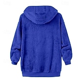 economico Felpa con cappuccio in pile-Per uomo Felpa con cappuccio Felpa con cappuccio a zip intera Giacca in Pile Nero Rosa Verde militare Blu marino Blu Reale Con Cappuccio Semplice Tasca Sport &amp; Outdoor Quotidiano Ferie Poliestere