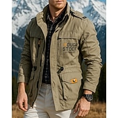 abordables Vestes imperméables-Homme Coupe-Vent Veste de randonnée Imperméable Extérieur Imperméable Coupe-vent Tenues de randonnée Vêtements de randonnée Printemps Automne Veste Chasse Camping / Randonnée / Spéléologie Course