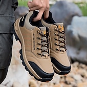 cheap Casual Sneakers-Men's Waterproof Non Slip Hiking Shoes, Durable Outdoor Trekking Sneakers with Shock Absorption Sole for Climbing, Camping and Trail Running