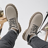 preiswerte Arbeitsschuhe-Outdoor-Arbeitsstiefel für Herren – robuste Schnürstiefeletten mit dicker Sohle zum Wandern, Bauen, für die Arbeit auf dem Bauernhof und für die tägliche Freizeit