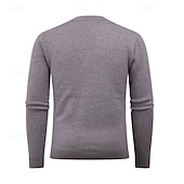 economico maglione pullover da uomo-Per uomo Maglione Maglione a maglia A Coste Maglia Top Regolari Lavorato a maglia Plaid Scollo a V Moda Essenziale Vacanza Abbigliamento quotidiano Abbigliamento Primavera Autunno Blu marino Cachi S