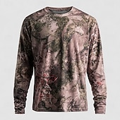 economico T-shirt Hobby-Per uomo Mimetico Maglietta Manica Lunga maglietta Stampa 3D Girocollo Camicia Moda All'aperto Streetwear Sport all'Aperto Caccia verde 1# Verde 2# Rosso Estate Primavera Abbigliamento S M L XL XXL