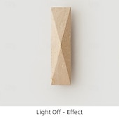 economico Luci da parete-Lampada da parete a LED rettangolare in travertino giallo, moderna e minimalista, per esterni/interni, per giardino
