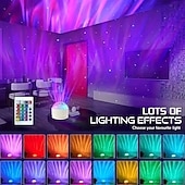 billiga Rumsdekoration Ljus-USB LED Projektor Nattlampa Aurora Stjärnhimmel Vattendynami Lampa för Sovrum Vardagsrum Dekorationssemester Alla hjärtans dag Gåva