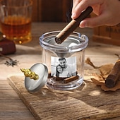 Недорогие Для мужчин-Персонализированная пепельница с крышкой или без, индивидуальный фототекст для курения, рождественский подарок для мужчины, уникальный подарок для папы, дедушки, мужа, идеально подходит на День отца,