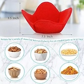 abordables Ustensiles et gadgets de cuisine-Lot de 4/8 grilles pour plats chauds allant au micro-ondes – lavables en machine, pliables, isolées, antidérapantes avec poignées, protègent les mains &amp;table, idéale pour la soupe, accessoires de