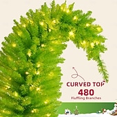 cheap Indoor Christmas Lights-Whimsical Christmas Tree - 90/150cm Artificial Grinchs Christmas Tree with Lights - LED Lights/Stand - Perfect for Christmas Decorations Indoor/Party Decoration