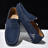 economico Mocassini casual-Per uomo Mocassini &amp; Slip-On Retrò Taglie Forti Camminata Casual Quotidiano PU Confortevole Stivali alti Mocassino Rosso marrone Nero Giallo