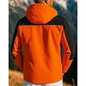 preiswerte Wasserdichte Jacken-Herren Windjacke Wanderjacke Regenmantel Außen Wasserdicht Winddicht Wanderoutfits Wanderbekleidung Frühling Herbst Jacke Jagd Angeln Camping / Wandern / Höhlenforschung Dunkelgrau Rot Blau