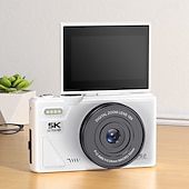 baratos Câmaras, Fotografia &amp; Vídeo-Câmera digital sem espelho com tela flip hd 5k e conectividade móvel wifi, tela ips de 3 polegadas adequada para estudantes de fotografia e videografia.