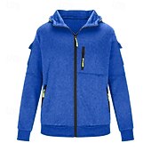 abordables Sudadera Táctica-Hombre Sudadera Sudadera con capucha y cremallera completa Sudadera táctica con capucha Rojo tinto Negro Blanco Verde Ejército Rojo Con Capucha Plano Cremallera Deporte Casual Diario Ropa de calle
