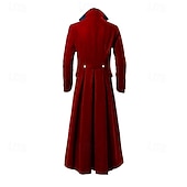 economico Capispalla-Retrò Vintage Punk &amp; Gotico Medievale Cappotto Trench Vampiro Costume Per uomo Halloween Carnevale Feste Casual Quotidiano Fiera Rinascimentale Adulti Cappotto