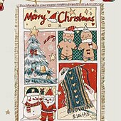 baratos Roupa de Cama de Natal-Cobertor de Natal Cartão Multi-Funcional de Algodão Grosso com Fio Dourado Cobertor Decorativo Cobertor de Sofá Têxtil