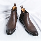 abordables Bottes de Chelsea-Bottines Chelsea classiques marron pour hommes avec finition lisse, style bottines intemporel pour hommes, parfaites pour les événements décontractés, au bureau et en soirée