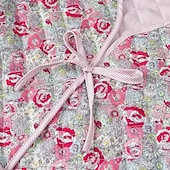 Недорогие Куртки с утеплителем-Жен. Пуховик Стеганая куртка Повседневная куртка Удобный Дышащий Кулиска Ретро На каждый день Цветочный принт Отпуск Для улицы Повседневные На каждый день Кардиган Короткая V-образный вырез