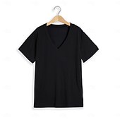 男性用 Tシャツ 半袖シャツ ティートップ 半袖 Vネック 夏 平織り ファッション デザイナー ベーシック クラシック バケーション ストリート お出かけ ブラック ホワイト レッド メンズトップTシャツ お買い得  ベーシックTシャツ-男性用 Tシャツ 半袖シャツ ティートップ 半袖 Vネック 夏 平織り ファッション デザイナー ベーシック クラシック バケーション ストリート お出かけ ブラック ホワイト レッド メンズトップTシャツ