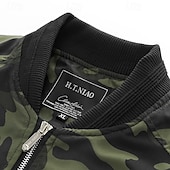 economico giacca sportiva-Per uomo Giacca Leggera Giubbotto bomber Giacca Casual Vacanza Quotidiano Traspirante Tasca Primavera Autunno Mimetico Moda Classico Collo alla coreana Regolare Blu Verde militare Giacca