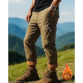 tanie Statki-Męskie Spodnie cargo Spodnie turystyczne Wodoodporne spodnie turystyczne spodnie turystyczne Zima Na wolnym powietrzu Regularny Keep Warm Wodoodporny Odporność na wiatr Spodnie Kieszeń Ciemnoszary