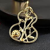 Недорогие Булавки и броши-Броши Классический Ретро Цветы Элегантный стиль Мода На заказ Простой Брошь Бижутерия Золотой Назначение Свадьба Для вечеринок Подарок Обручение Выпускной фестиваль