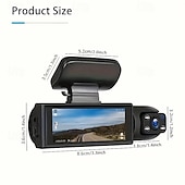 お買い得  車用バックカメラ-3.16インチHDスクリーンと32Gメモリカードを備えた1080p HDデュアルカメラダッシュカム