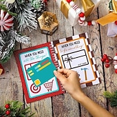  carte cadou de Crăciun Fericit, broșură cadou pentru absolvire, Crăciun pentru studenți, cartonaș cadou spiralat DIY de Crăciun Fericit pentru familie, prieteni, studenți