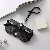 Недорогие Хранение вещей и организация пространства-Мягкая кожаная сумка для солнцезащитных очков, 5 пар, портативный футляр для очков для женщин и мужчин, мягкий войлочный органайзер для очков с ремешком