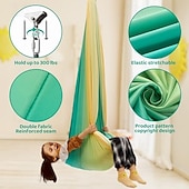 abordables Outdoor Activity-Sensory sway for children and adults capable of accommodating 300 pounds of indoor and outdoor sensory sway double-layer treatment for children with autism including suspension kit