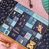 cheap Gift Wrapping &amp; Bag-24 Grids Empty Christmas Advent Calendar Boxes DIY Refillable Christmas Blind Box 24 Days Advent Countdown Gifts Boxes Kraft Paper Candy Box New Year Decorations