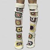 voordelige Sokken-Dames Knie Hoge Sokken Kousen Buiten Feestdagen Bloem Polyesteri Basic Casual Elastisch Warm 1 paar