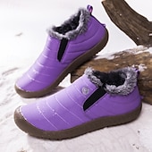 preiswerte Winter- und Schneestiefel-Wasserdichte Winterhausschuhe für Herren mit Fellfutter, leichte, warme Slip-On-Freizeitschuhe mit Anti-Rutsch-Sohle für den Innen- und Außenbereich