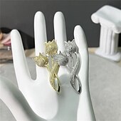 economico Spille e fermagli-Spille Classico Fiore Moda Spilla Gioielli Argento Oro Per Matrimonio Feste Regalo Fidanzamento Balli di fine anno Festival