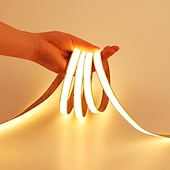 Недорогие Светодиодные ленты-Светодиодная лента COB шириной 24 В, 15 мм, 24 Вт, 960 светодиодов/м, 30 мм, 40 Вт, 1600 светодиодов/м, с высокой яркостью и большой светящейся поверхностью, с регулировкой яркости для помещений, не