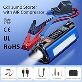 cheap Vehicle Repair Tools-Car Starter Power Bank Car Tire Compressor Portable Charger Car Jump Starter Air pump Booster Auto Emergency Start