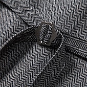 preiswerte Herrenweste-Herren Weste Gilet Urlaub Party Geschäft Mode Lässig Frühling Herbst Tasche Knöpfe Polyester Bequem Karomuster Streifen Einreihig Ein-Knopf Stehkragen Normale Passform Wein Marineblau Dunkelgray