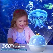 Недорогие огни проектора звездной галактики-15/21 Набор фильмів Проектор ночного света океана Подарок детям проектор для спальни проектор звезд для потолка ночное светильник для детей с вращением на 360 градусов для вечеринки дней рождения