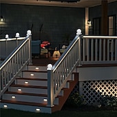 abordables Luces de suelo-1 lámpara LED solar para jardín exterior, decorativa, de ambiente, para paisaje, faro delantero, bola de cristal agrietada, luz LED